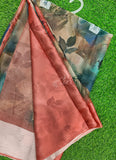 Lovely Digital Print Chiffon Saree in Satin Finish Border