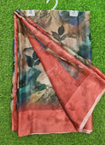 Lovely Digital Print Chiffon Saree in Satin Finish Border