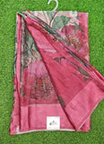Lovely Digital Print Chiffon Saree in Satin Finish Border