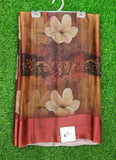 Lovely Digital Print Chiffon Saree in Satin Finish Border