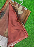Lovely Digital Print Chiffon Saree in Satin Finish Border