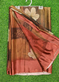 Lovely Digital Print Chiffon Saree in Satin Finish Border