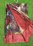 Lovely Digital Print Chiffon Saree in Satin Finish Border