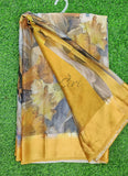 Lovely Digital Print Chiffon Saree in Satin Finish Border