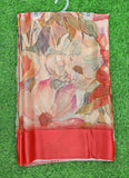Lovely Digital Print Chiffon Saree in Satin Finish Border