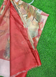 Lovely Digital Print Chiffon Saree in Satin Finish Border