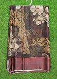 Lovely Digital Print Chiffon Saree in Satin Finish Border