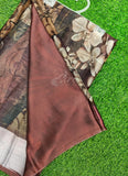 Lovely Digital Print Chiffon Saree in Satin Finish Border