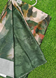 Lovely Digital Print Chiffon Saree in Satin Finish Border