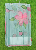 Lovely Digital Print Chiffon Saree in Satin Finish Border