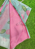 Lovely Digital Print Chiffon Saree in Satin Finish Border