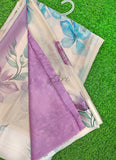 Lovely Digital Print Chiffon Saree in Satin Finish Border