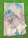 Lovely Digital Print Chiffon Saree in Satin Finish Border