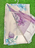 Lovely Digital Print Chiffon Saree in Satin Finish Border