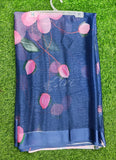 Lovely Digital Print Chiffon Saree in Satin Finish Border