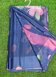Lovely Digital Print Chiffon Saree in Satin Finish Border