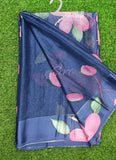 Lovely Digital Print Chiffon Saree in Satin Finish Border