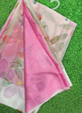 Lovely Digital Print Chiffon Saree in Satin Finish Border