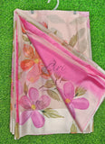 Lovely Digital Print Chiffon Saree in Satin Finish Border