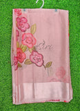 Lovely Digital Print Chiffon Saree in Satin Finish Border