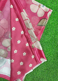 Lovely Digital Print Chiffon Saree in Satin Finish Border