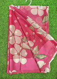 Lovely Digital Print Chiffon Saree in Satin Finish Border