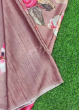 Latest Beautiful Digital Print Satin Crepe Saree