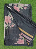 Latest Beautiful Digital Print Satin Crepe Saree