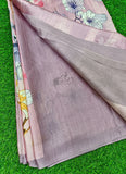 Latest Beautiful Digital Print Satin Crepe Saree