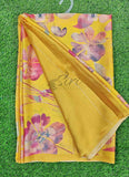 Latest Beautiful Digital Print Satin Crepe Saree