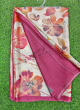 Latest Beautiful Digital Print Satin Crepe Saree