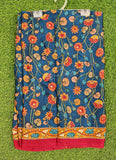 Beautiful Pure Gajji Silk Saree in Kalamkari Print