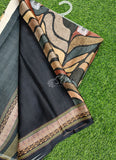 Latest Beautiful Digital Print Satin Crepe Saree