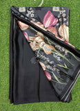 Latest Beautiful Digital Print Satin Crepe Saree