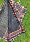 Latest Beautiful Digital Print Satin Crepe Saree