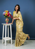 Latest Beautiful Digital Print Satin Crepe Saree