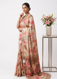 Latest Beautiful Digital Print Satin Crepe Saree