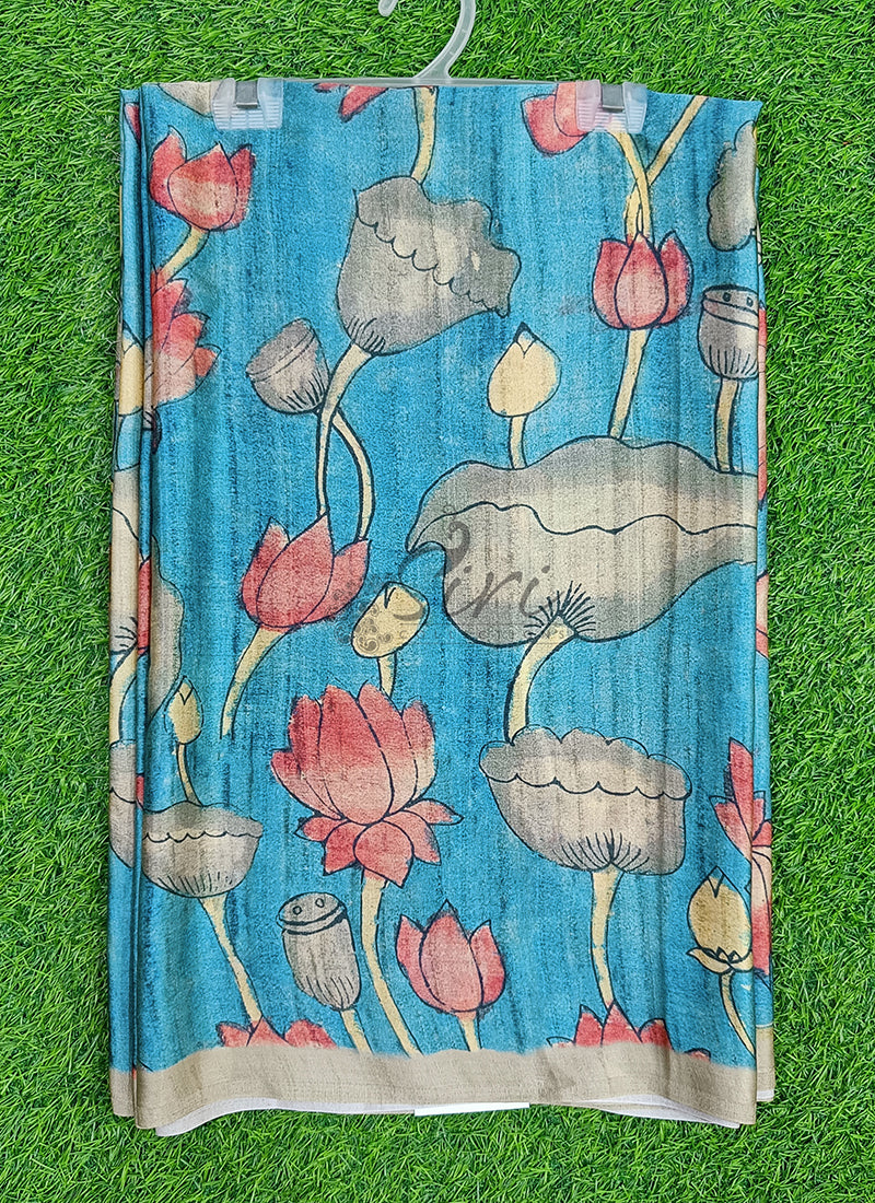 Latest Beautiful Digital Print Satin Crepe Saree