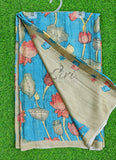 Latest Beautiful Digital Print Satin Crepe Saree