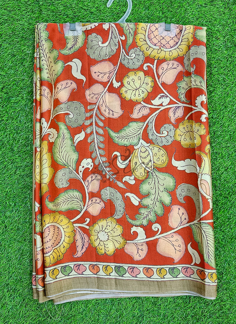 Latest Beautiful Digital Print Satin Crepe Saree