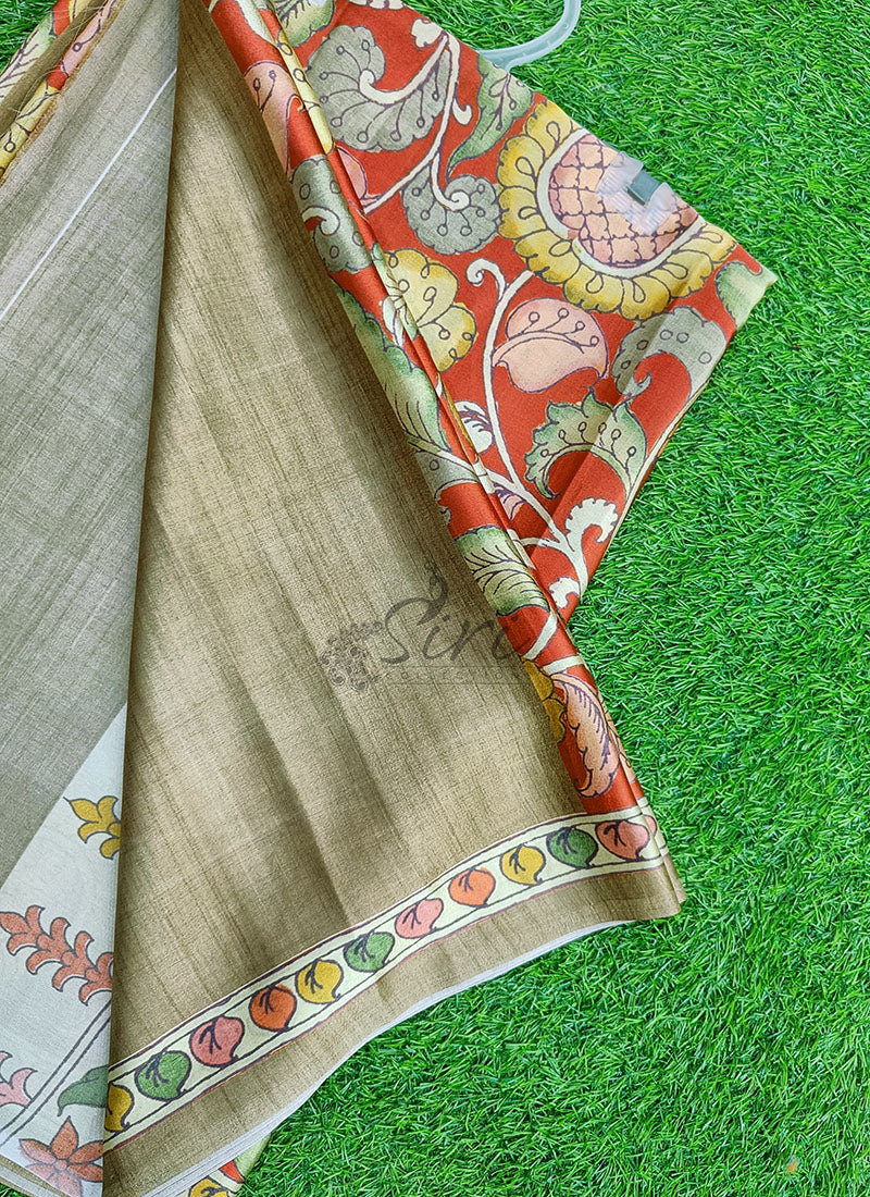 Latest Beautiful Digital Print Satin Crepe Saree