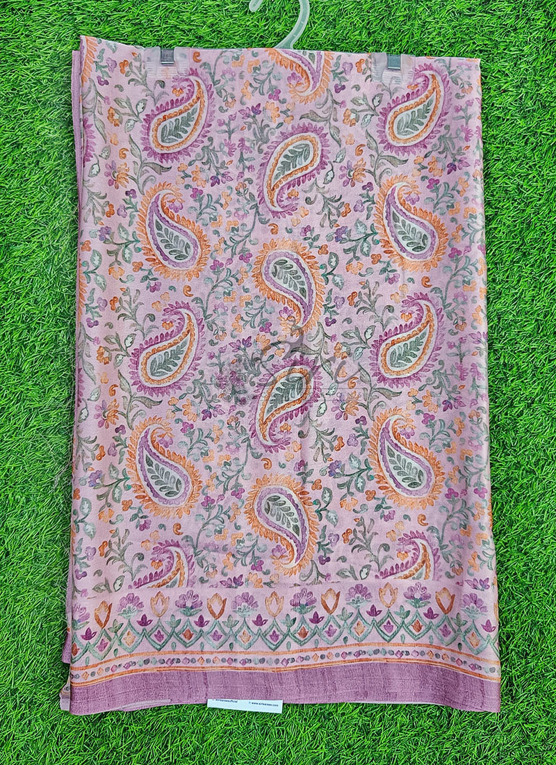 Latest Beautiful Digital Print Satin Crepe Saree