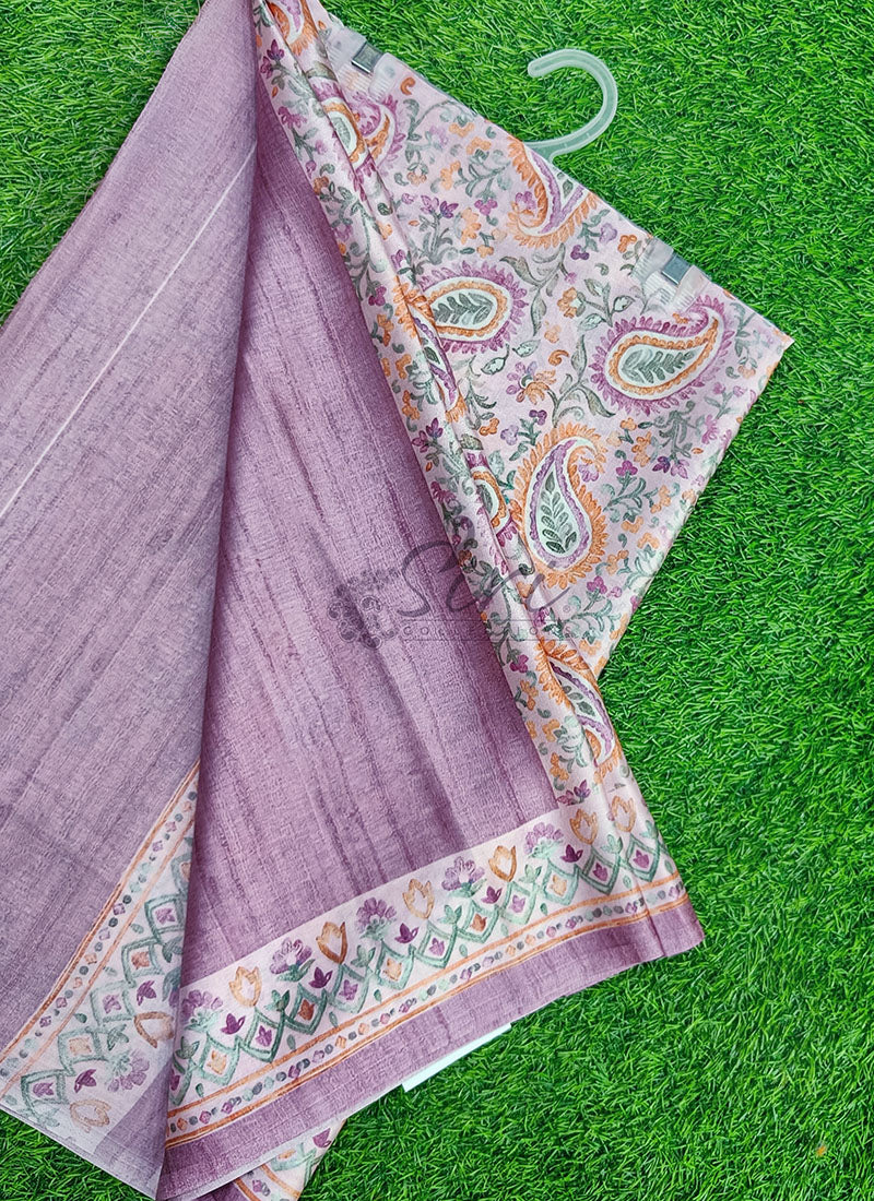 Latest Beautiful Digital Print Satin Crepe Saree