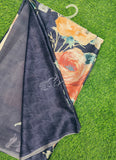 Latest Beautiful Digital Print Satin Crepe Saree