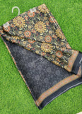 Latest Beautiful Digital Print Satin Crepe Saree