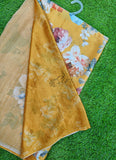 Latest Beautiful Digital Print Satin Crepe Saree