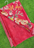 Latest Beautiful Digital Print Satin Crepe Saree