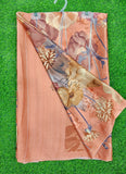 Latest Beautiful Digital Print Satin Crepe Saree