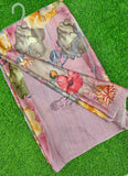 Latest Beautiful Digital Print Satin Crepe Saree