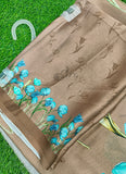 Latest Beautiful Digital Print Satin Crepe Saree